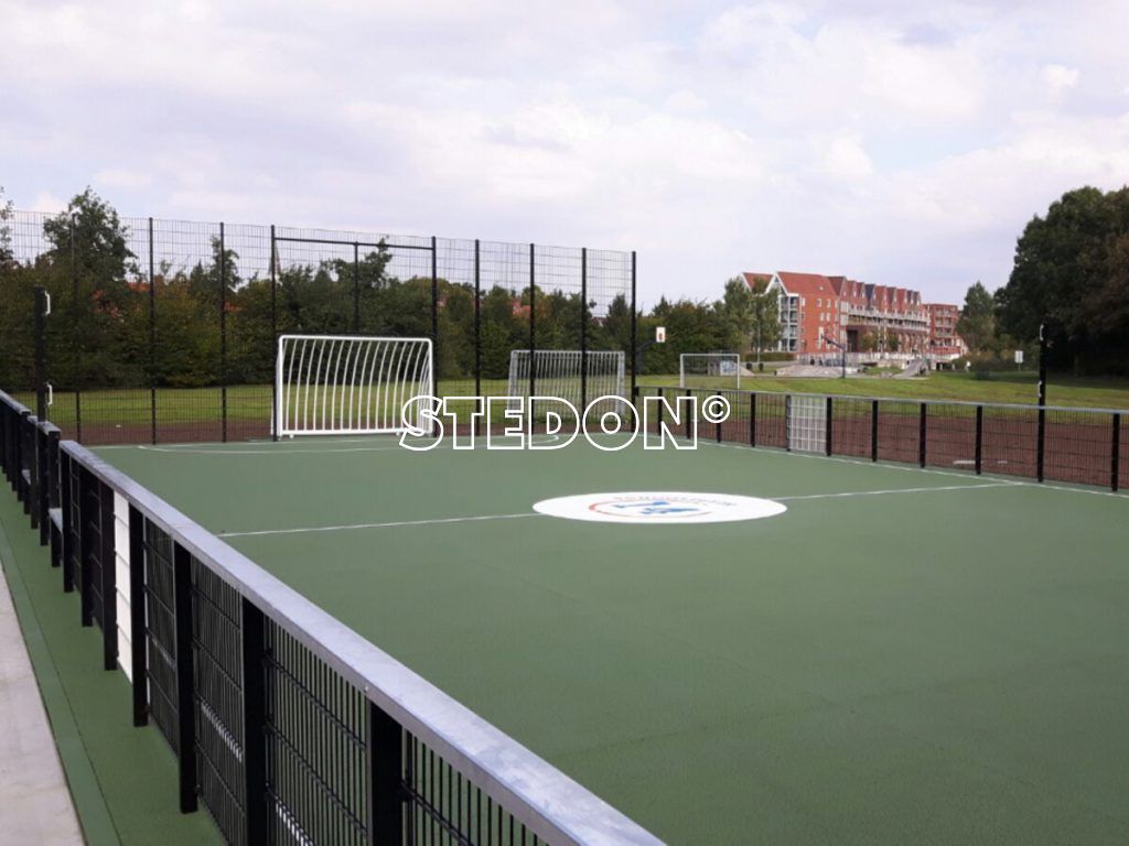 Sportkooi sportvloer Drainbeton