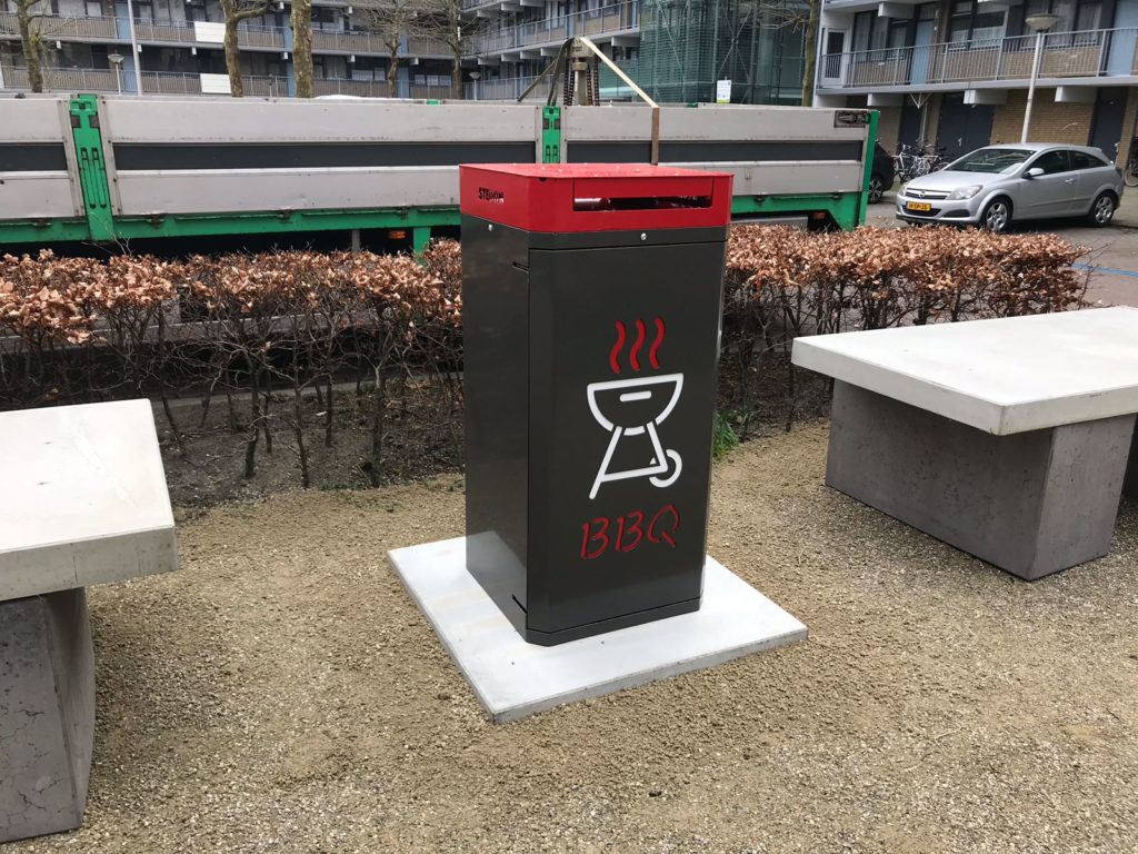 Afvalbak, afvalbakken, afvalbak bbq, bbq afvalbak, barbequen