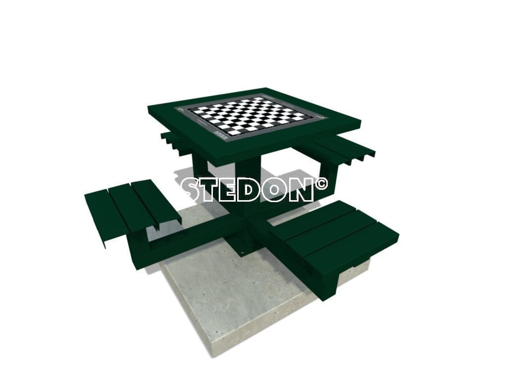 Dam schaak tafel, dam tafel, schaak tafel, game table, picknicktafel