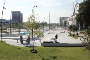 Skateparken, betonnen skaterpark, vandalismebestendig skatepark, skatepark beton, skate, betonnen skateelementen