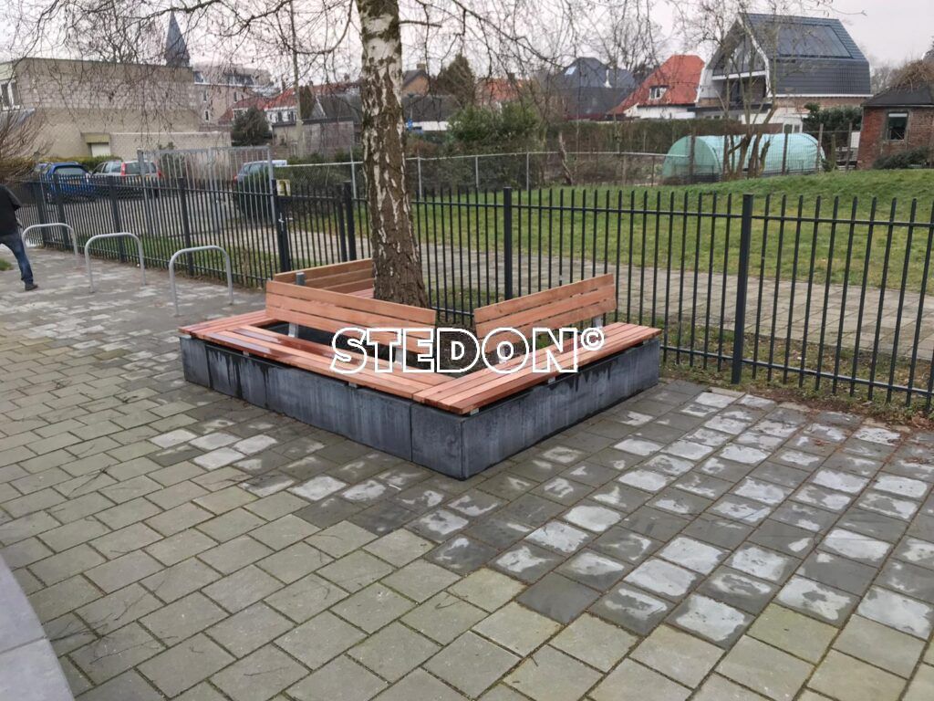 Basis element beton, Zit element, zit elementen, zitelement, zitelementen, beton, betonnen zit element, zitblok, zitblok rechthoek, 90 ° element, beton met zitting, beton met houten zitting, betonnen bank