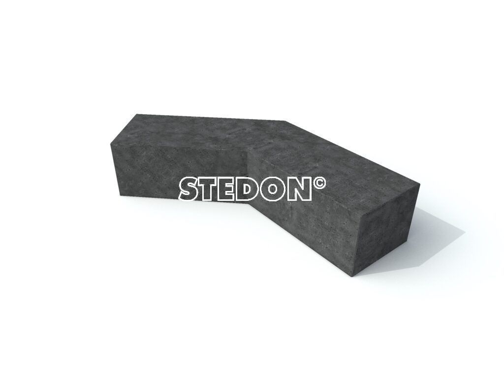 Antraciet beton, Parkranden, stadsranden, Parkrand, Hoek element beton, Zit element, zit elementen, zitelement, zitelementen, beton, betonnen zit element, zitblok, zitblok diagonaal