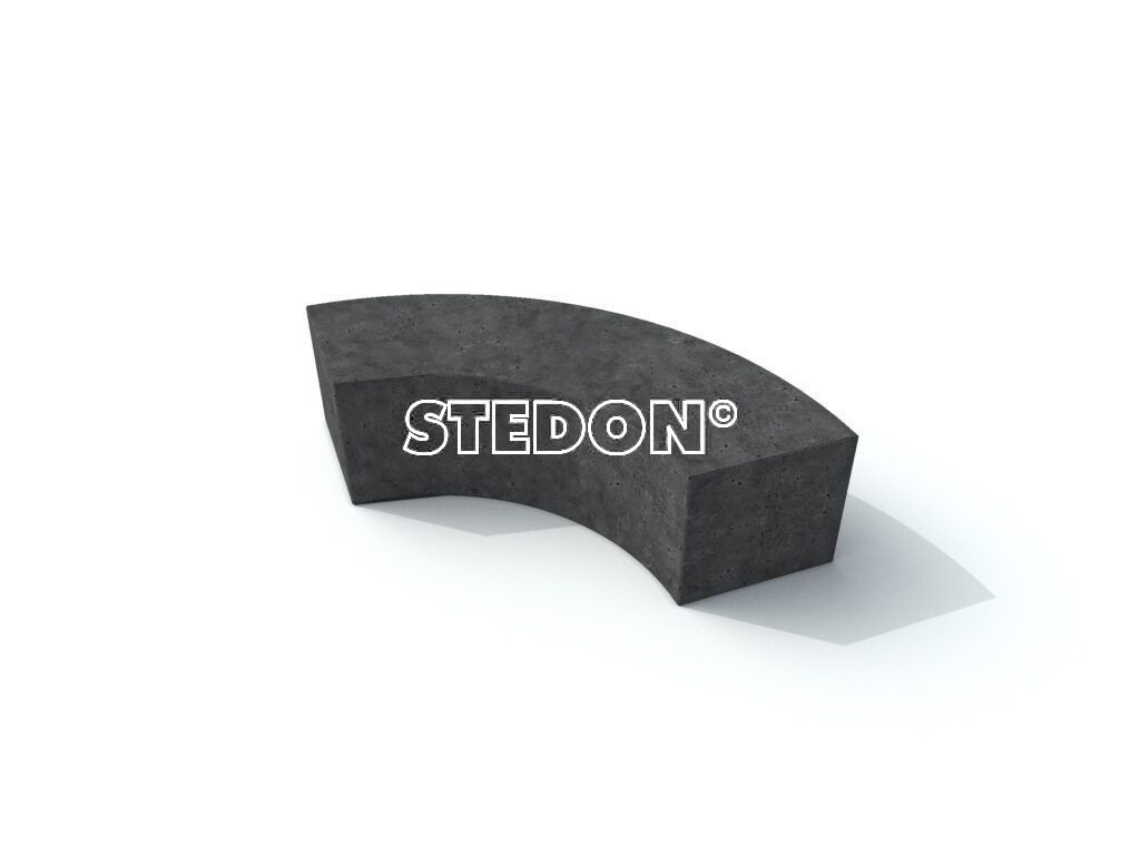 Radius parkranden, Antraciet beton, ronde parkrand, rond element, Parkranden, stadranden, parkrand, Radius element beton, Zit element, zit elementen, zitelement, zitelementen, beton, betonnen zit element, zitblok, zitblok radius beton