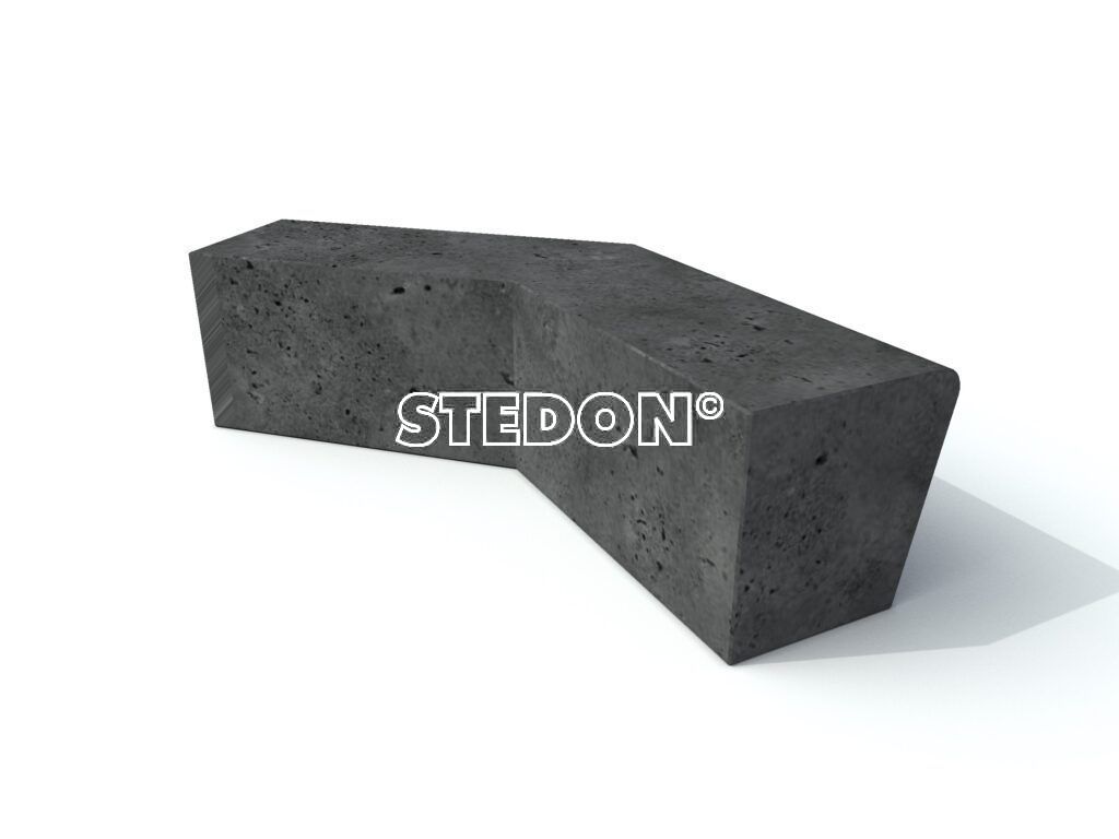 Antraciet beton, Parkranden, stadsranden, Parkrand, Hoek element beton, Zit element, zit elementen, zitelement, zitelementen, beton, betonnen zit element, zitblok, zitblok diagonaal
