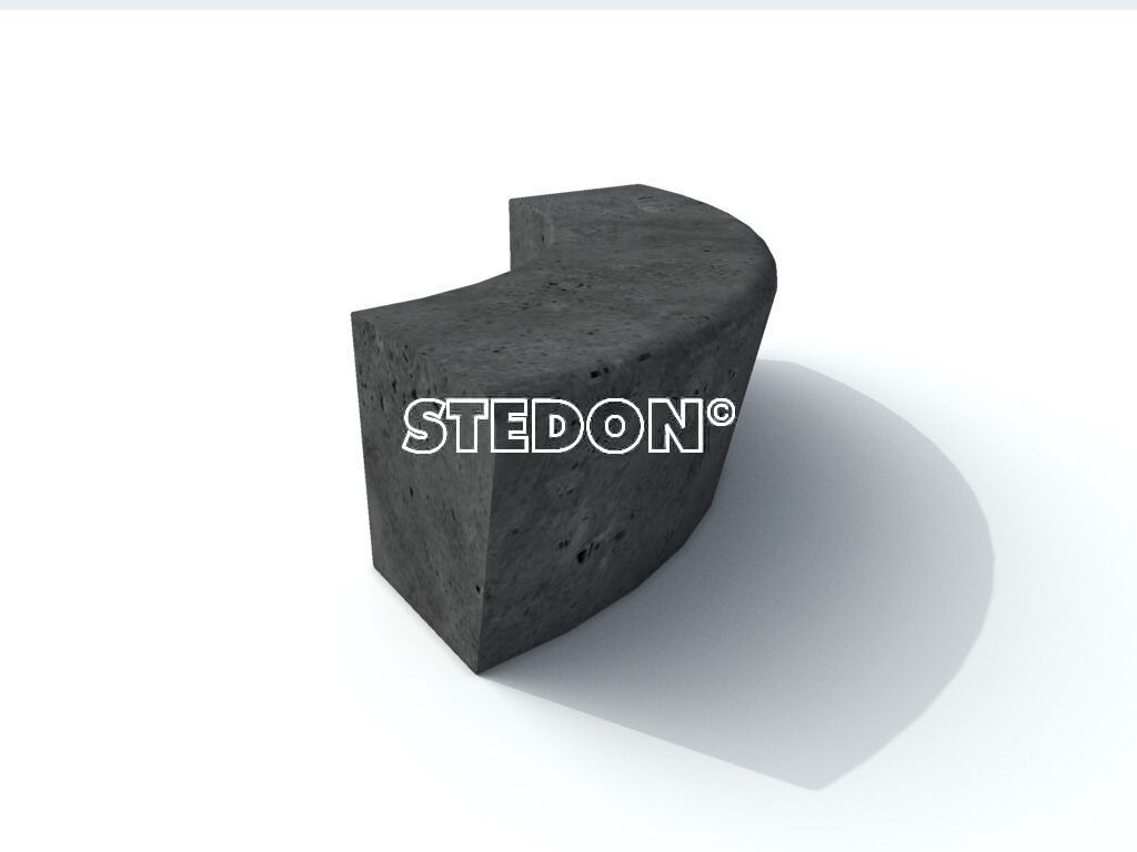 Radius parkranden, Antraciet beton, ronde parkrand, rond element, Parkranden, stadranden, parkrand, Radius element beton, Zit element, zit elementen, zitelement, zitelementen, beton, betonnen zit element, zitblok, zitblok radius beton