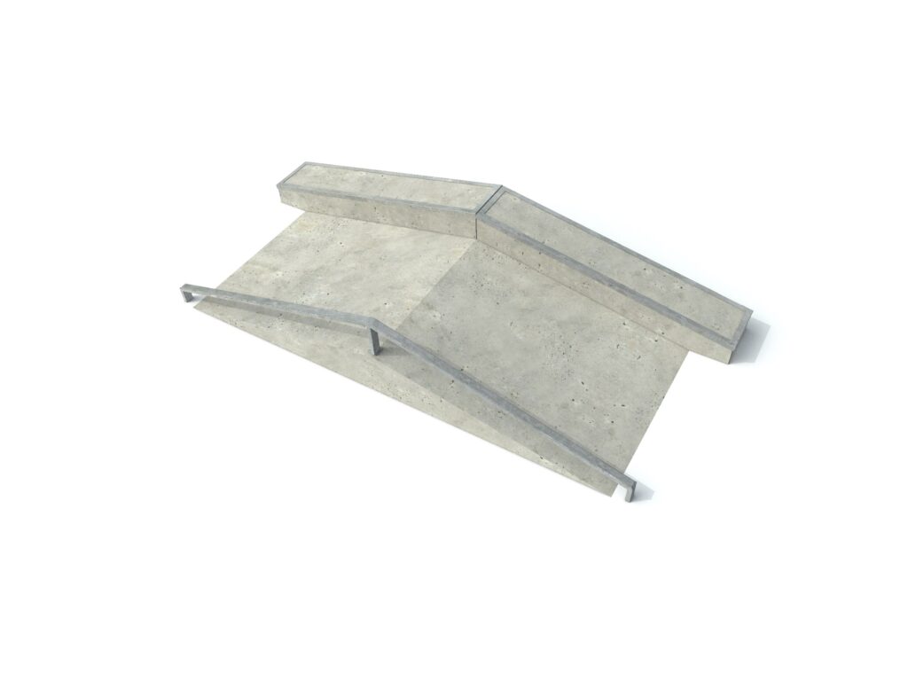 Bankspine, Bankspine met straight ledge en Ledge, skate elementen, skate toestellen, skate producten, skate, skatepark inrichting, skatepark