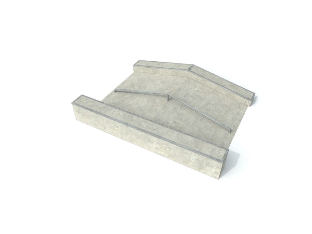 Bankspine, Bankspine met straight en Ledge, skate elementen, skate toestellen, skate producten, skate, skatepark inrichting, skatepark