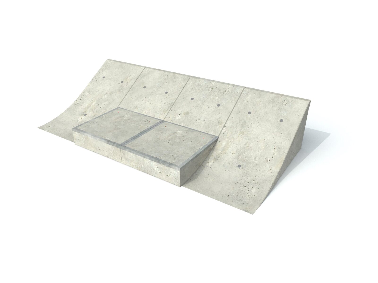 Street elementen, China bank, china bank met crub, skate elementen, skate toestellen, skate producten, skate, skatepark inrichting, skatepark