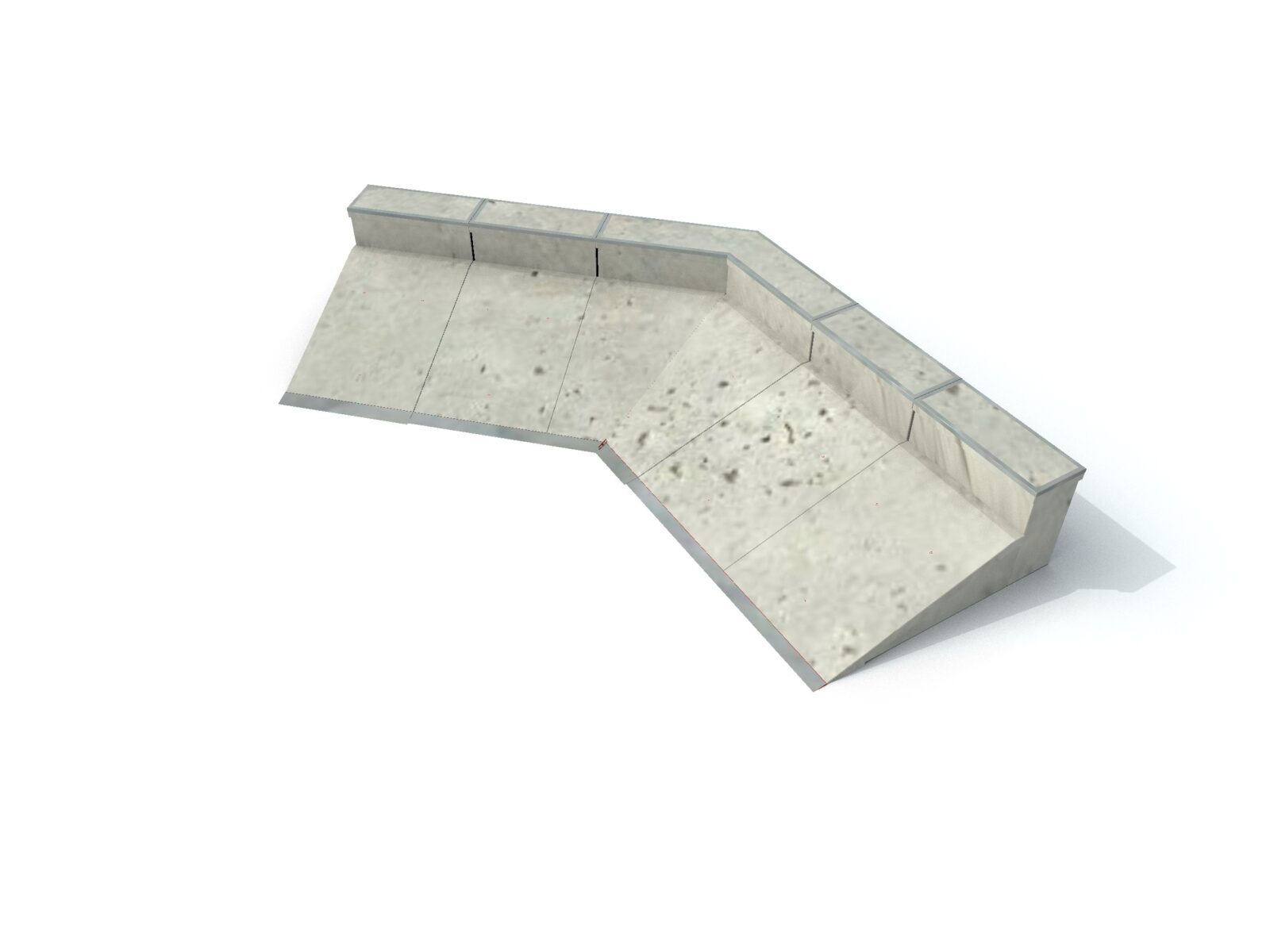 Street elementen, corner streetbank met curb, corner streetbank, hip streetbank met curb, skate elementen, skate toestellen, skate producten, skate, skatepark inrichting, skatepark