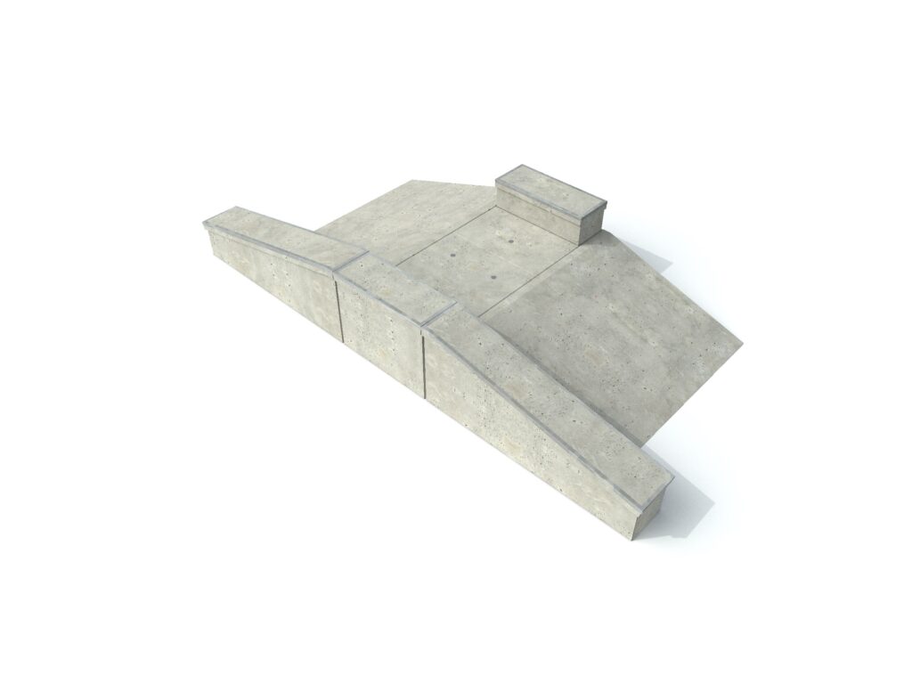 Curb, Curb Cut, skate elementen, skate toestellen, skate producten, skate, skatepark inrichting, skatepark