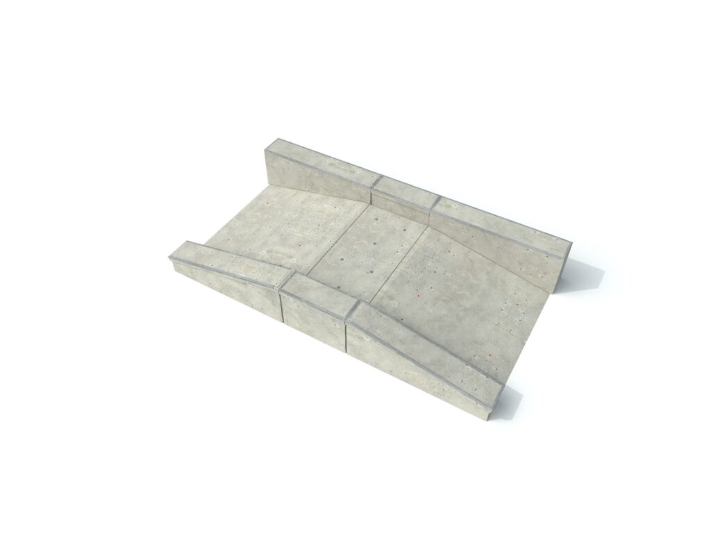 Curb, Curb Cut, skate elementen, skate toestellen, skate producten, skate, skatepark inrichting, skatepark