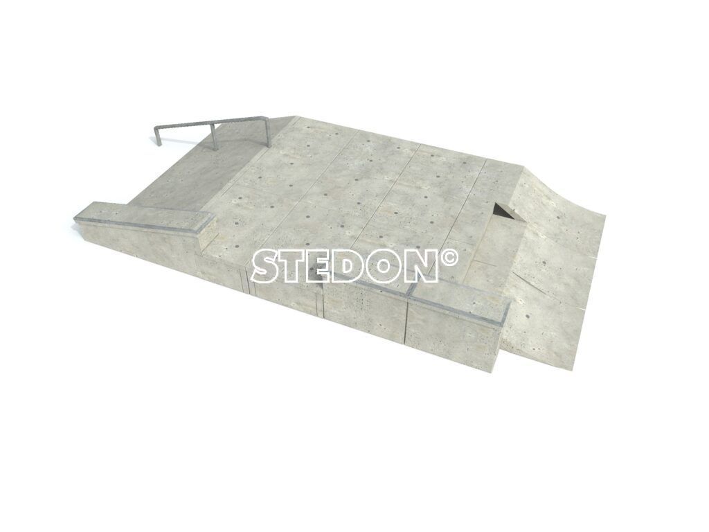 Curb, Curb Cut, skate elementen, skate toestellen, skate producten, skate, skatepark inrichting, skatepark