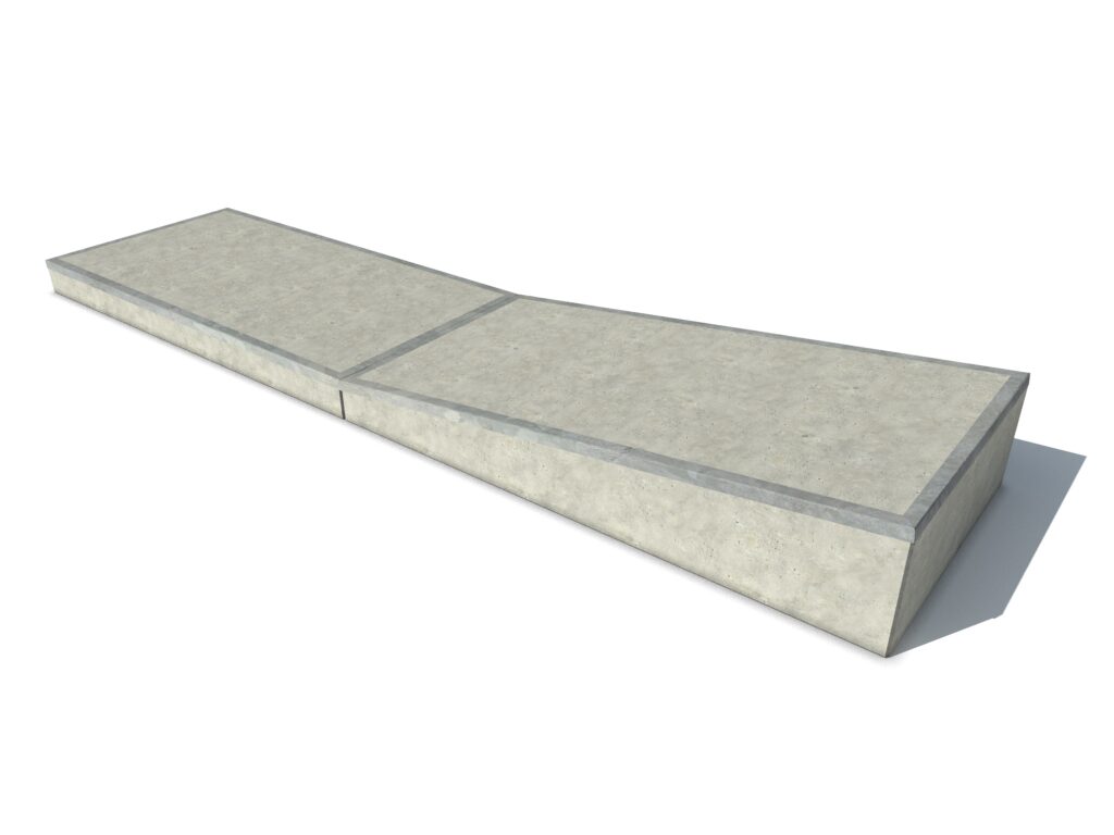 Manual pad, Kinked Ollie box, skate elementen, skate toestellen, skate producten, skate, skatepark inrichting, skatepark