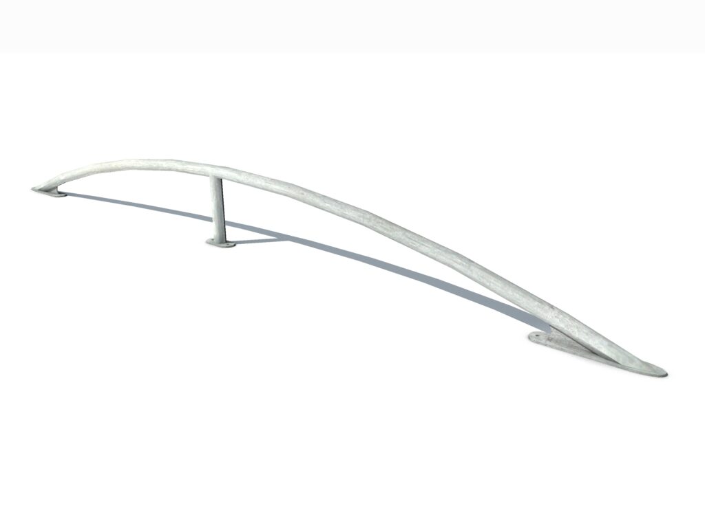 Rail, Round rail, Round rail boog, skate elementen, skate toestellen, skate producten, skate, skatepark inrichting, skatepark