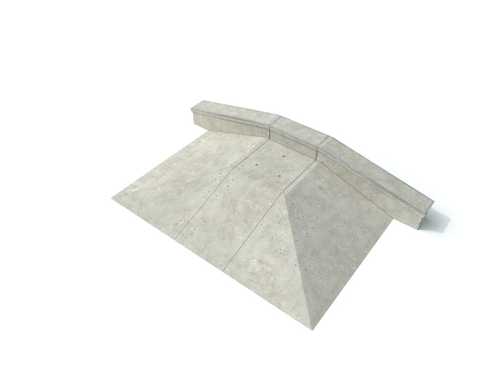 Pyramide, Pyramide met Ledge, skate elementen, skate toestellen, skate producten, skate, skatepark inrichting, skatepark