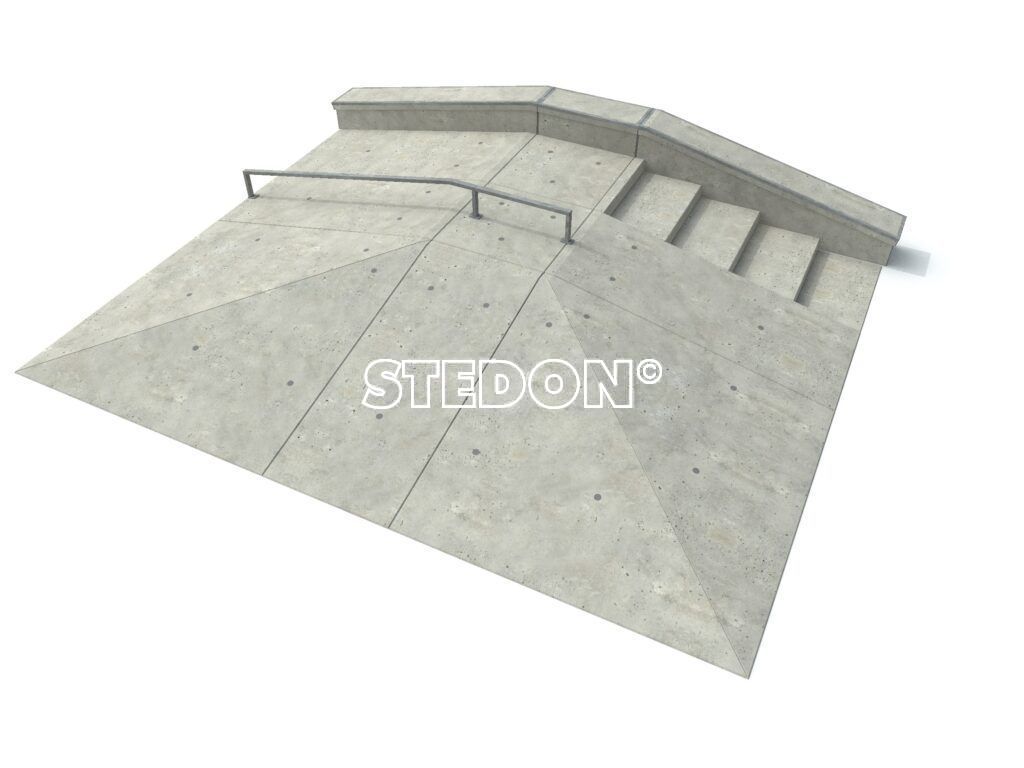 Pyramide, Pyramide met Ledge, Pyramide met rail, Pyramide met Ledge en rail, skate elementen, skate toestellen, skate producten, skate, skatepark inrichting, skatepark