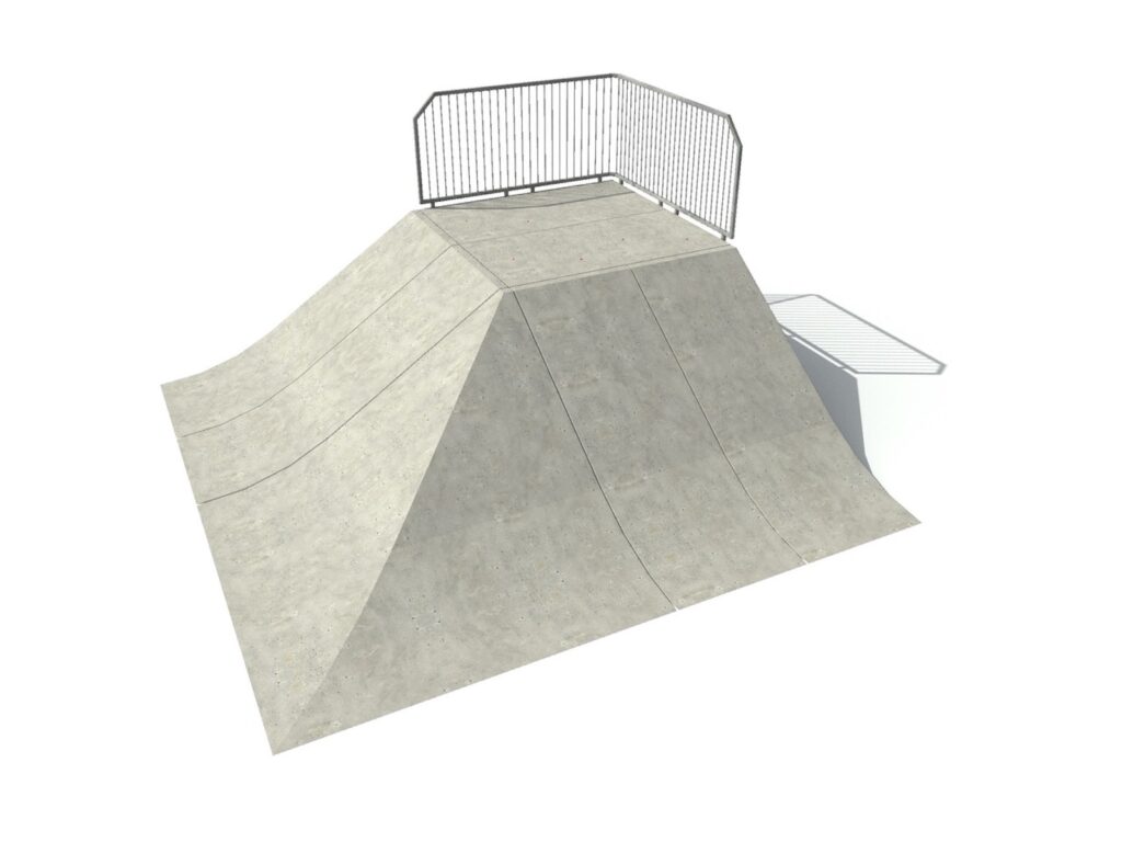 Bank, Banks, Bank hip 90°, speedbank corner 90°, speedbank, skate elementen, skate toestellen, skate producten, skate, skatepark inrichting, skatepark