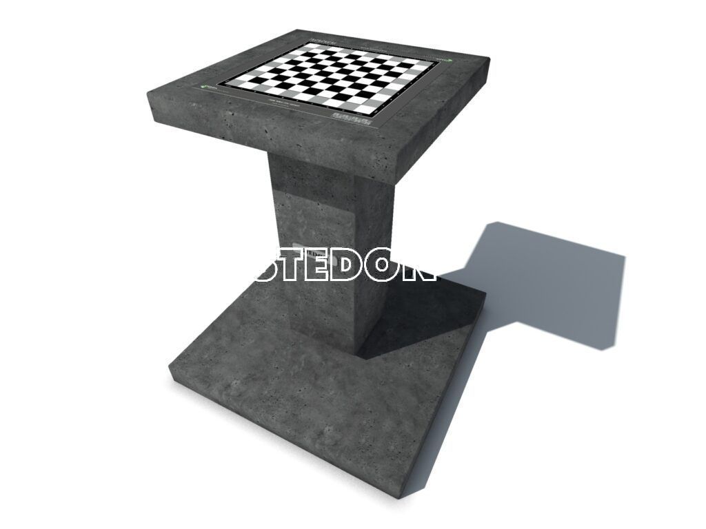 Dam schaak tafel, dam tafel, schaak tafel, game table, picknicktafel beton,