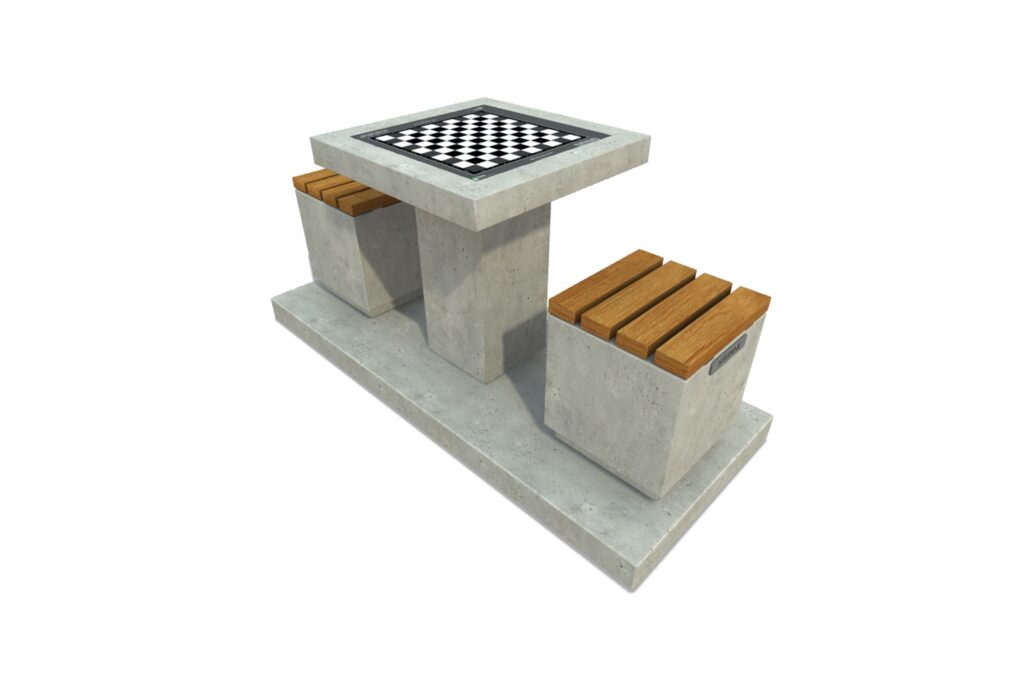 Dam schaak tafel, dam tafel, schaak tafel, game table, picknicktafel beton,