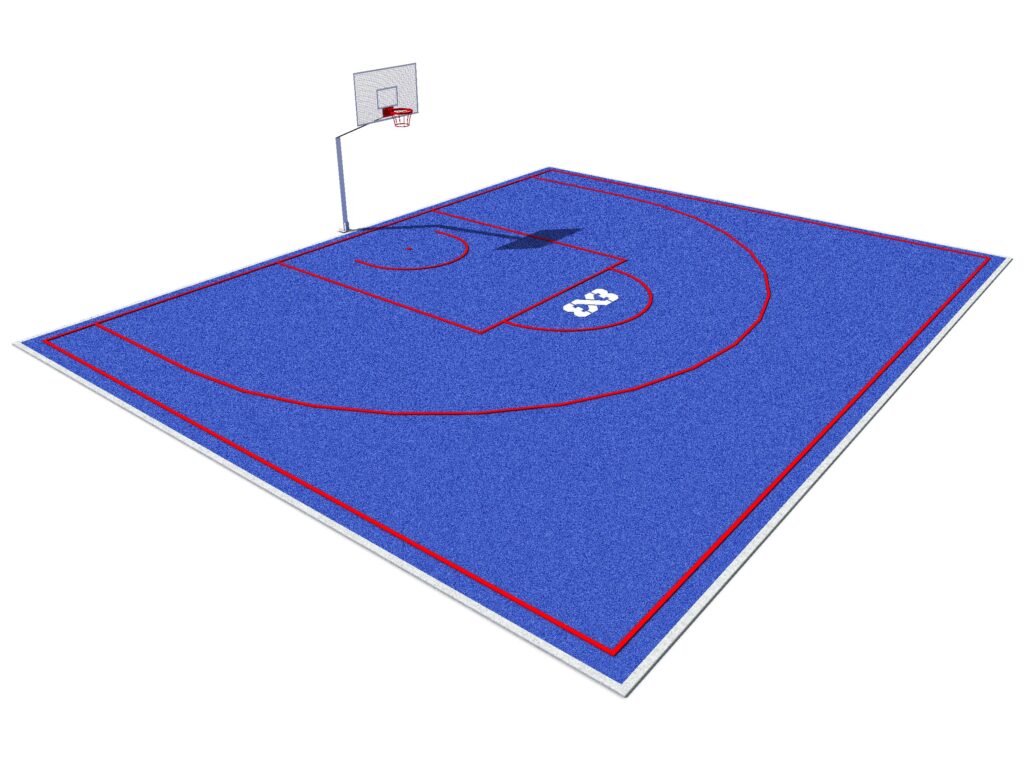 basketbalveld 3x3 kleur naar wens
