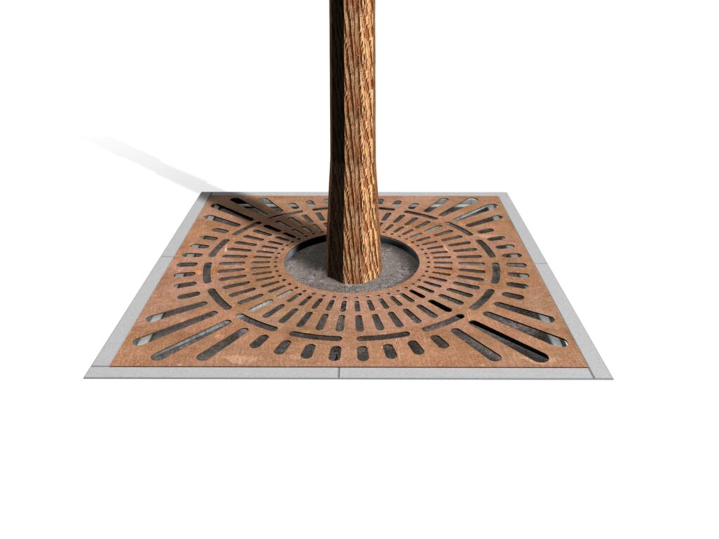 Boomrooster, boomroosters. boomrooster vierkant, boomroosters vierkant, Boomrooster corten, boomrooster staal, boombeschermers