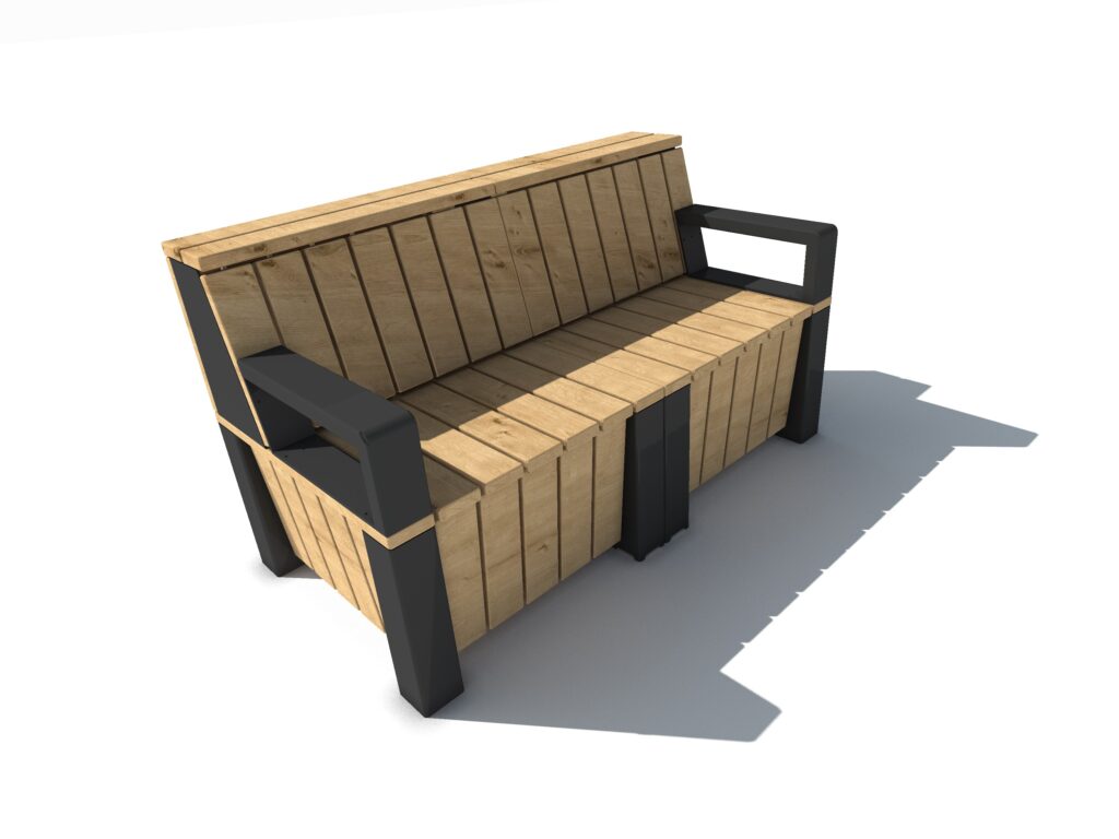 Parkbank, parkbanken, banken openbare ruimte, houten parkbank, houten parkbanken, parkmeubilair,