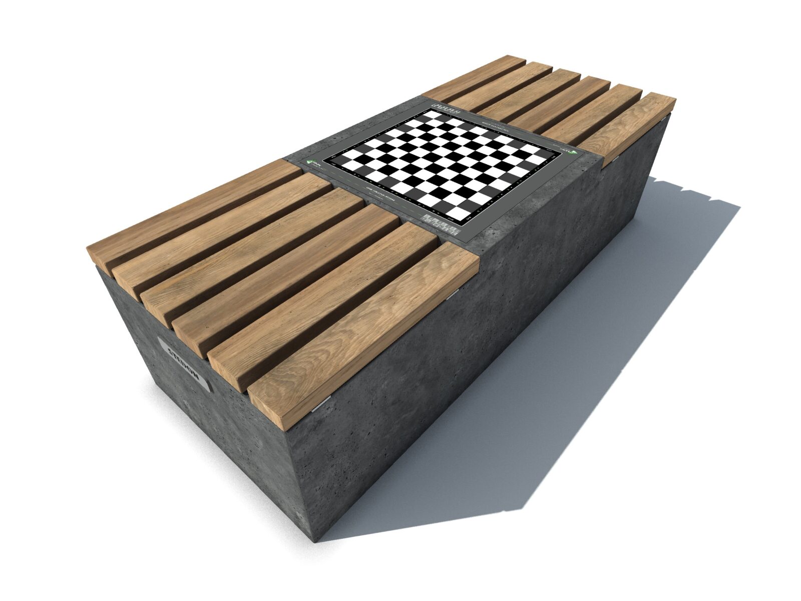 Dam schaak tafel, dam tafel, schaak tafel, game table, picknicktafel beton,