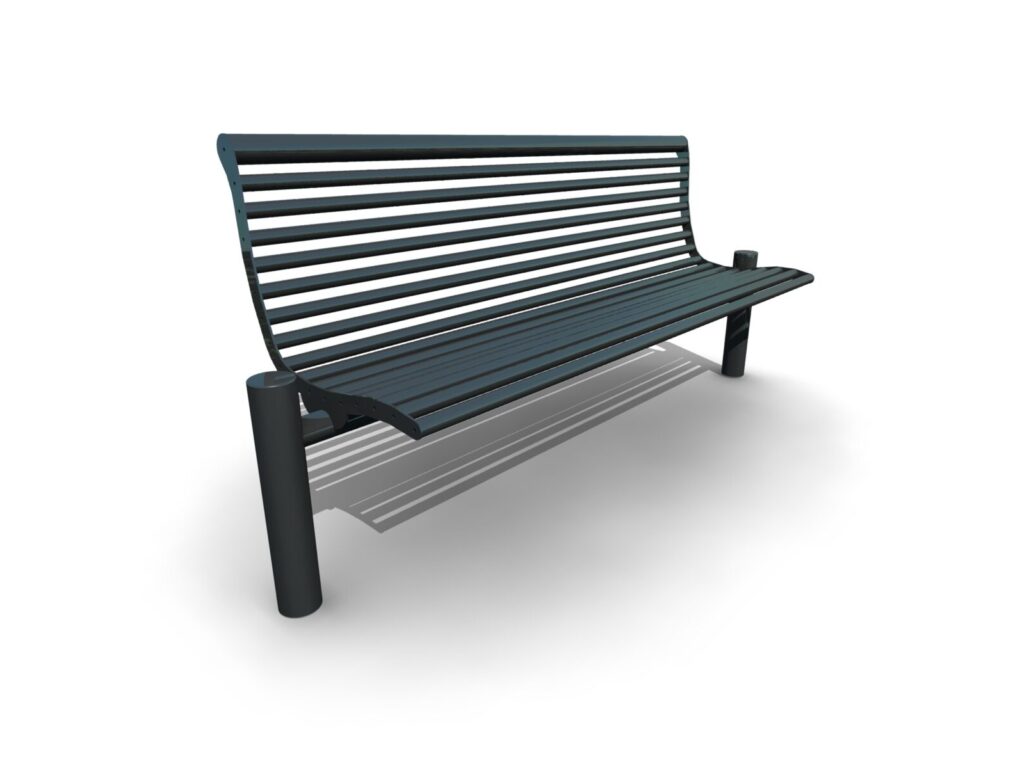 Parkbank, parkbanken, banken openbare ruimte, houten parkbank, houten parkbanken, parkmeubilair, Stalen parkbank, stalen parkbanken, parkbankvan staal,