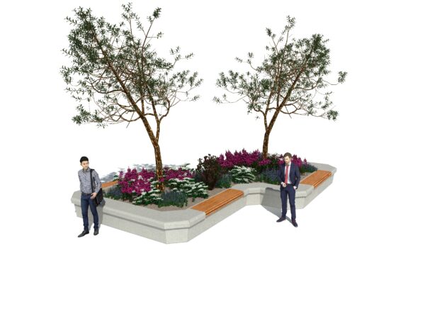 Bloembak, bloembakken, plantenbak, plantenbakken, plantenbak openbare ruimte, bloembak openbare ruimte