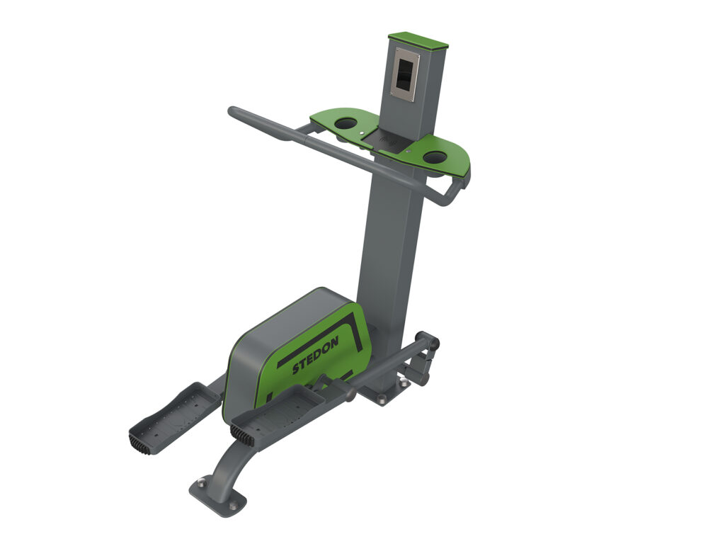 Buiten fitnesstoestellen, Electro magnetisch weerstandsysteem, bootcamp, outdoor fitness, buiten fitness, vandalismebestendig buiten fitnesstoestellen