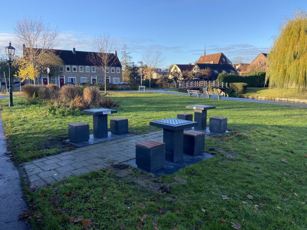 Dam schaak tafel, dam tafel, schaak tafel, game table, picknicktafel beton