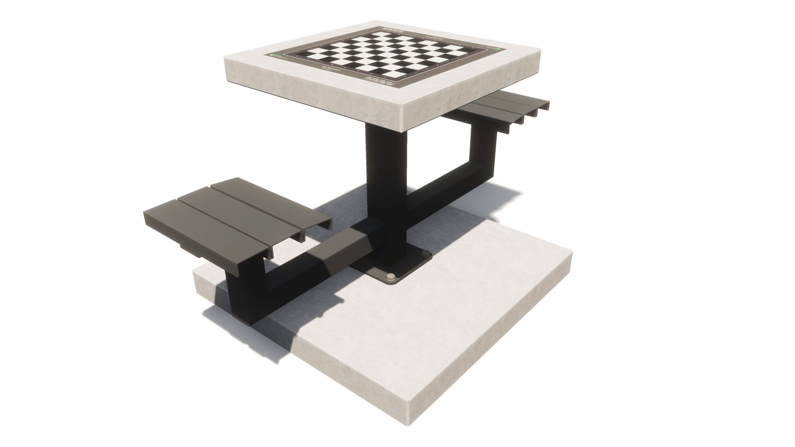 Dam schaak tafel, dam tafel, schaak tafel, game table, picknicktafel beton