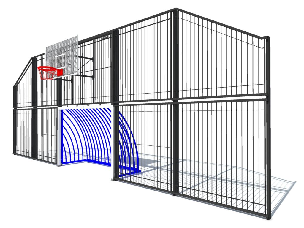 Sportkooi, ballenwand, ballenvanger, sportveld, voetbalwand