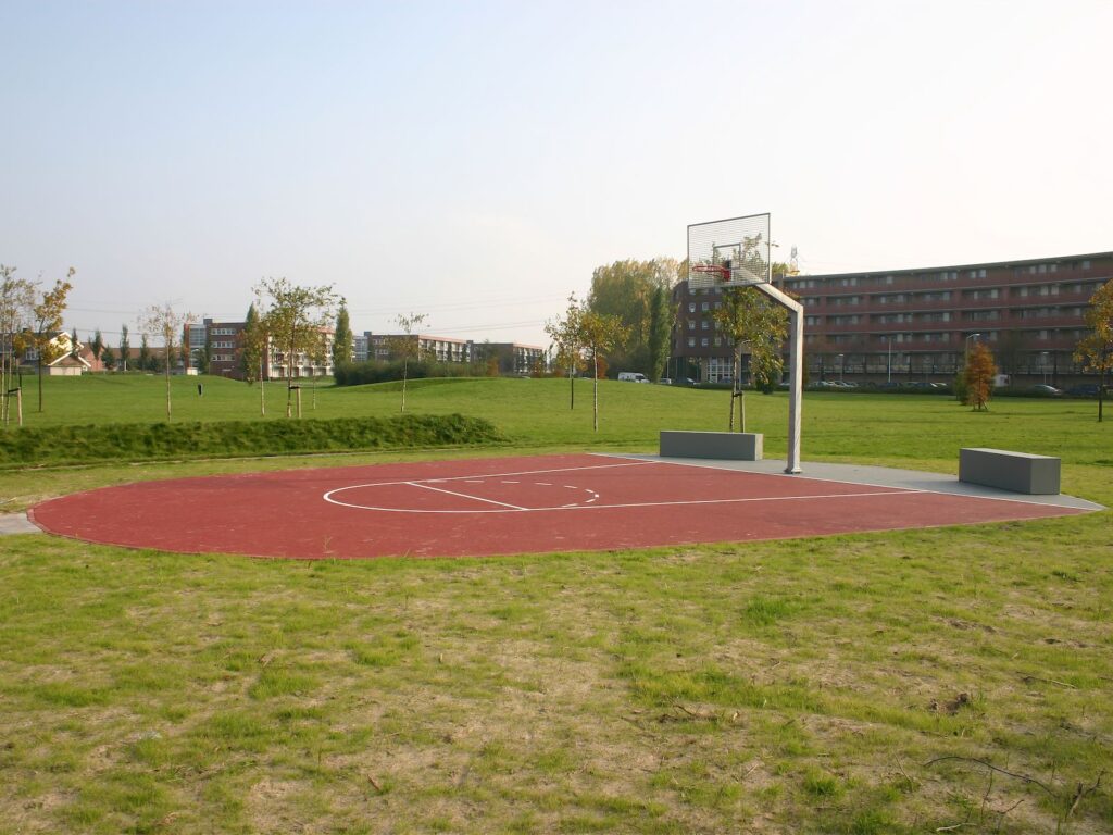 Basketbal, basketbalveld, basketbalveld 3x3, 3x3 basketbal, 3x3 basketbalveld, basketballen, basketbalpaal, basketbalpalen