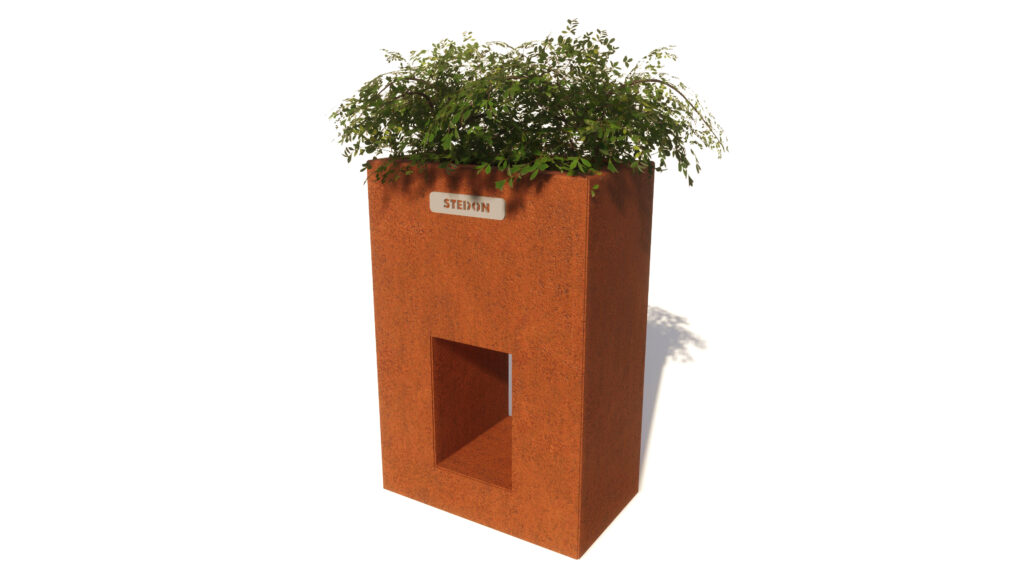 Corten, corten straatmeubilair, corten parkbanken, corten parkbank, corten bloembakken, corten bloembak, corten modulair straatmeubilair