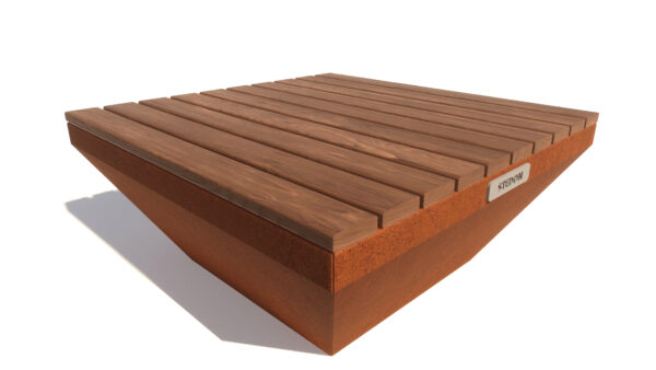 Corten, corten straatmeubilair, corten parkbanken, corten parkbank, corten bloembakken, corten bloembak, corten modulair straatmeubilair