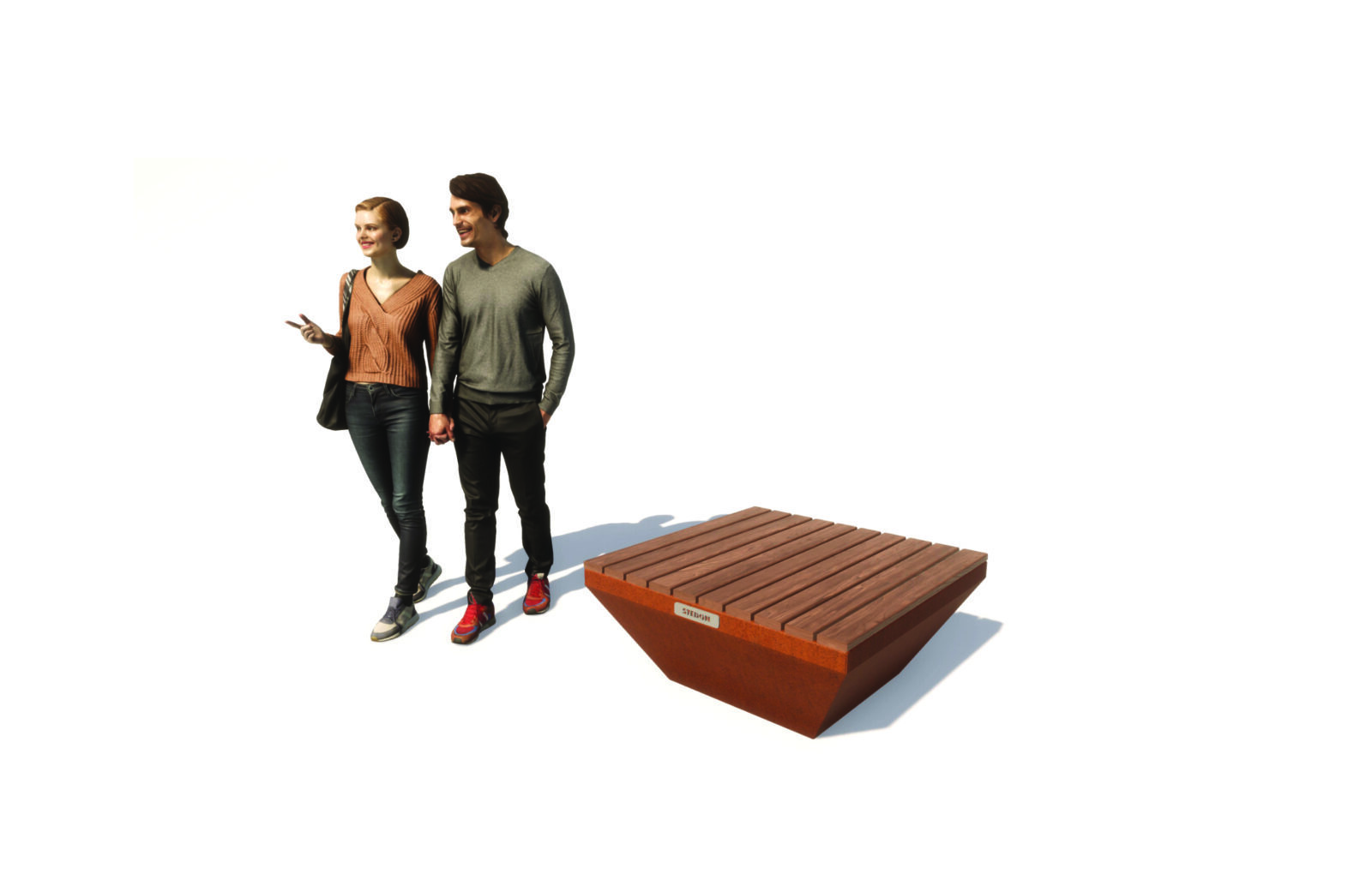 Corten, corten straatmeubilair, corten parkbanken, corten parkbank, corten bloembakken, corten bloembak, corten modulair straatmeubilair