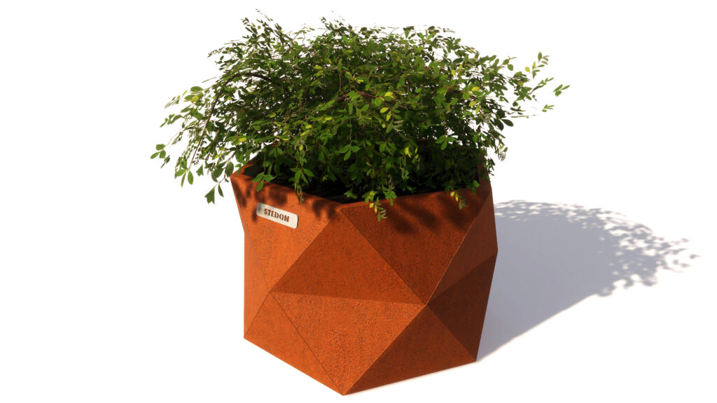 Corten, corten straatmeubilair, corten parkbanken, corten parkbank, corten bloembakken, corten bloembak, corten modulair straatmeubilair