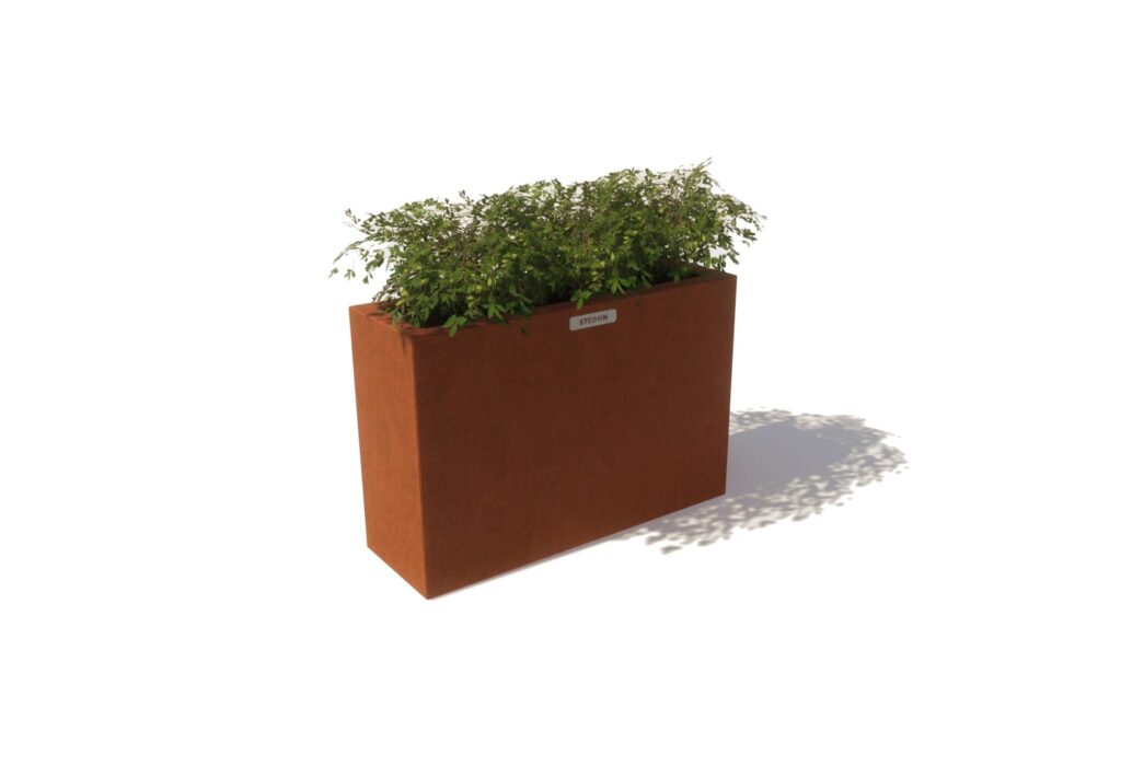 Corten, corten straatmeubilair, corten parkbanken, corten parkbank, corten bloembakken, corten bloembak, corten modulair straatmeubilair